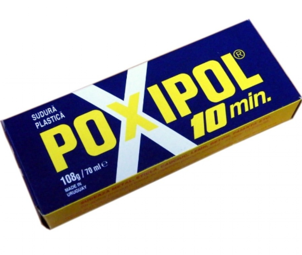 Adeziv bicomponent pentru metal, Poxipol 10 minute, gri, 108g