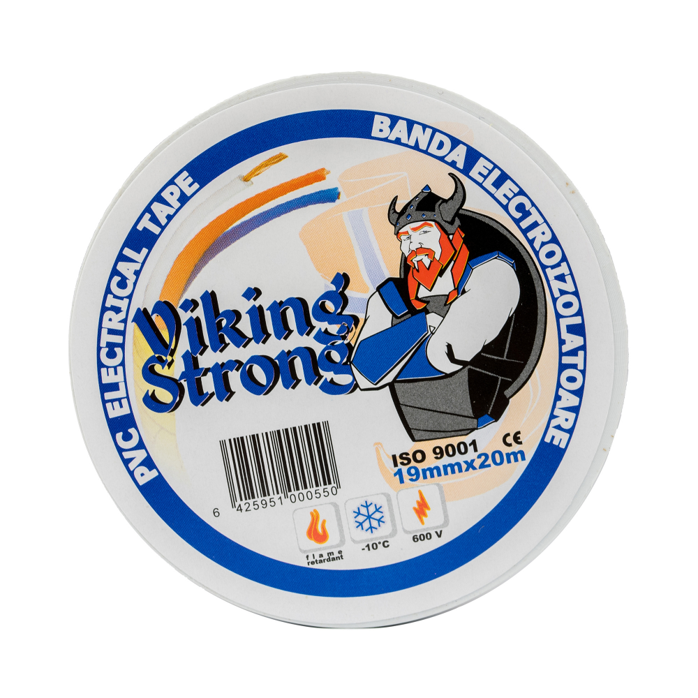 Banda izolatoare ignifuga Viking alb 20 m 