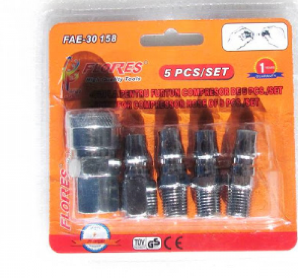 Cuple pentru furtun compresor de 5pcs./set