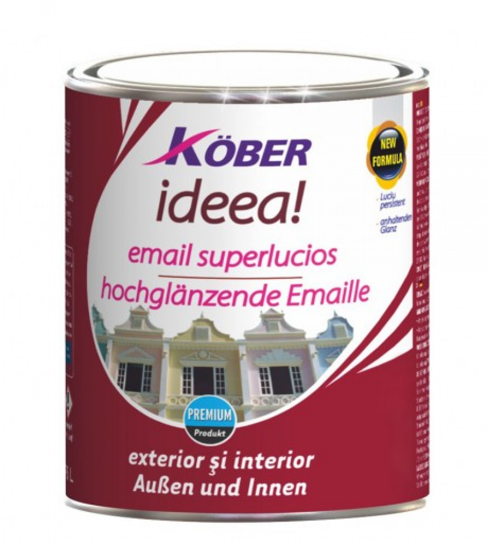 Vopsea alchidica pentru lemn / metal Kober Ideea interior / exterior vernil 0.75L, pret / buc