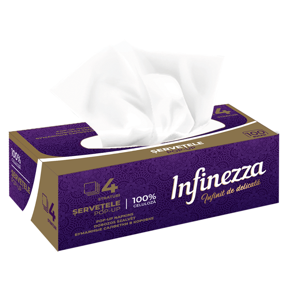 INFINEZZA SERVETELE CUTIE 100/set 4str