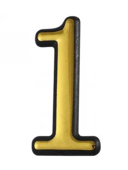 CIFRA '1' AUTOADZ PLASTIC 55X35MM AURIU