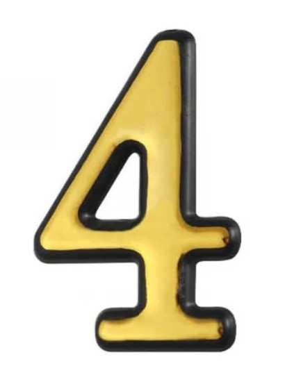 CIFRA '4' AUTOADZ PLASTIC 55X35MM AURIU