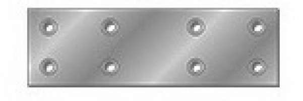 Placa perforata plata, pentru constructii din lemn, din otel zincat 200 x 30 x 2 mm