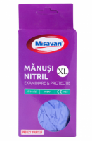 Manusi menaj Misavan fara pudra, marimea XL, nitril, mov, 10 buc/set