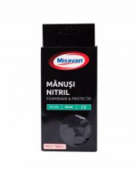 Manusi menaj Misavan fara pudra, marimea M, nitril, negru, 10 buc/set