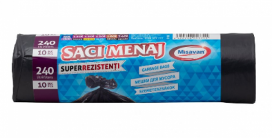  Saci menaj, super rezistenti, 240L, 10buc/rola