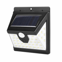 Lampa solara cu senzor, pentru perete, 30 SMD, lumina rece