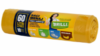 Saci menaj super rezistenti Brilli galben 60L, pret / buc