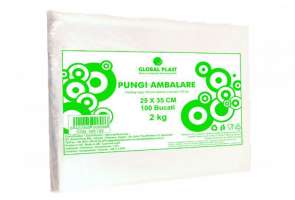 Pungi alimentare transparente 2 KG - 15 bucati